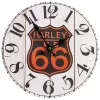 Brand new 🧨 Northlight 12" Black Battery Operated "Harley US 66" Round Wall Clock 😍