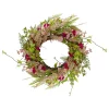 Deals 🥰 Northlight Spring Floral Foliage and Berry Twig Wreath Pink 21" ✨ -Outlet Northlight Store Belk 1010