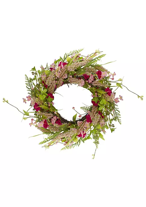 Deals ๐ฅฐ Northlight Spring Floral Foliage and Berry Twig Wreath Pink 21" โจ 3 Deals ๐ฅฐ Northlight Spring Floral Foliage and Berry Twig Wreath Pink 21" โจ