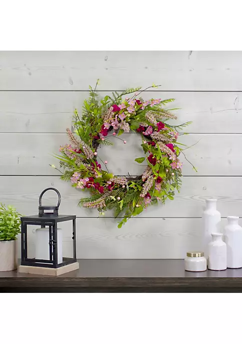 Deals ๐ฅฐ Northlight Spring Floral Foliage and Berry Twig Wreath Pink 21" โจ 4 Deals ๐ฅฐ Northlight Spring Floral Foliage and Berry Twig Wreath Pink 21" โจ - Image 2