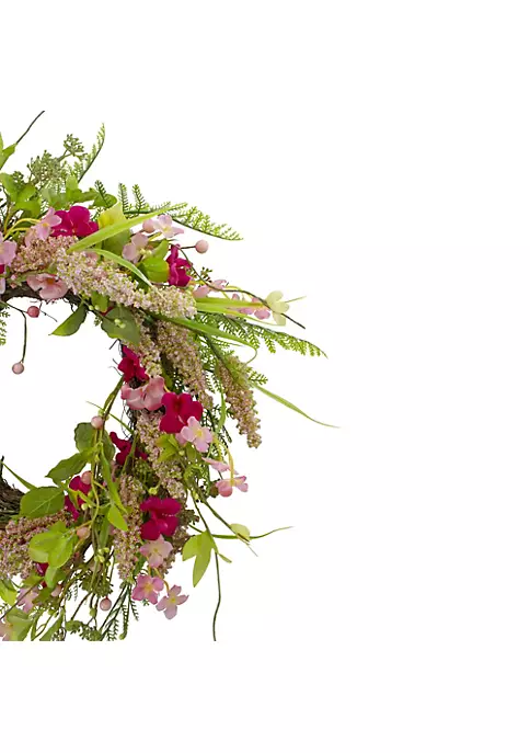 Deals ๐ฅฐ Northlight Spring Floral Foliage and Berry Twig Wreath Pink 21" โจ 5 Deals ๐ฅฐ Northlight Spring Floral Foliage and Berry Twig Wreath Pink 21" โจ - Image 3