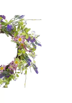 Promo 🥰 Northlight Lavender and Wildflower Artificial Floral Twig Wreath Purple and Pink - 20-Inch 😀 -Outlet Northlight Store Belk 1033