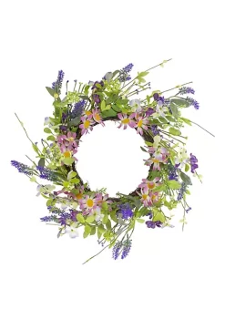 Promo 🥰 Northlight Lavender and Wildflower Artificial Floral Twig Wreath Purple and Pink - 20-Inch 😀 -Outlet Northlight Store Belk 1034
