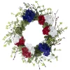 Buy 🔥 Northlight Red white and Blue Hydrangea and Eucalyptus Patriotic Artificial Wreath 😉 -Outlet Northlight Store Belk 1044