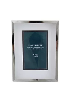 Coupon ⌛ Northlight 8" Contemporary Rectangular 4" x 6" Photo Picture Frame - Silver and Clear 🤩