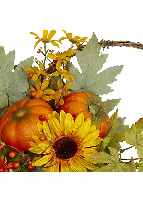 Deals 😍 Northlight Cornucopia and Sunflower with Pumpkins Artificial 👪 Thanksgiving Wreath - 20-Inch Unlit 😉 5 Deals 😍 Northlight Cornucopia and Sunflower with Pumpkins Artificial 👪 Thanksgiving Wreath - 20-Inch Unlit 😉 - Image 3