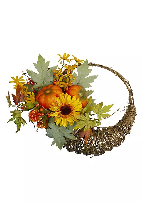 Deals 😍 Northlight Cornucopia and Sunflower with Pumpkins Artificial 👪 Thanksgiving Wreath - 20-Inch Unlit 😉 6 Deals 😍 Northlight Cornucopia and Sunflower with Pumpkins Artificial 👪 Thanksgiving Wreath - 20-Inch Unlit 😉 - Image 4
