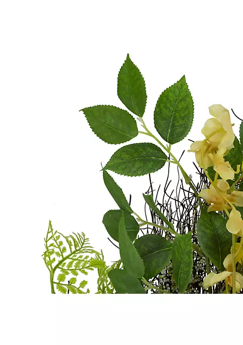 Cheapest ✨ Northlight Ranunculus and Rose Floral Spring Wreath Orange and Yellow 20" ✔️ 6 Cheapest ✨ Northlight Ranunculus and Rose Floral Spring Wreath Orange and Yellow 20" ✔️ - Image 4