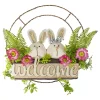 Brand new 🧨 Northlight Rabbit Couple Floral Springtime "Welcome" Wreath 19-Inch Unlit 🔔 1 Brand new 🧨 Northlight Rabbit Couple Floral Springtime "Welcome" Wreath 19-Inch Unlit 🔔 -Outlet Northlight Store Belk 1076