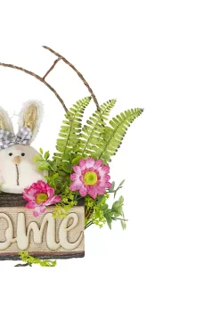 Brand new 🧨 Northlight Rabbit Couple Floral Springtime "Welcome" Wreath 19-Inch Unlit 🔔 -Outlet Northlight Store Belk 1078