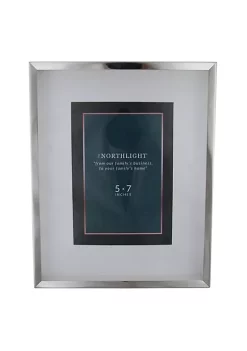 Hot Sale 🧨 Northlight 10" Modern Look Rectangular 5" x 7" Photo Picture Frame - Silver and Clear ❤️