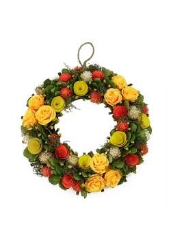 Top 10 🥰 Northlight Orange and Yellow Flowers with Moss and Twig Artificial Floral Spring Wreath 12-Inch 😉 -Outlet Northlight Store Belk 1101
