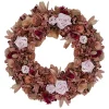 New 💯 Northlight Pink Wooden Floral Artificial Spring Wreath 12-Inch ⌛ -Outlet Northlight Store Belk 1112