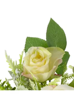 Brand new 😍 Northlight 13" Ranunculus and Rose Floral Spring Wooden Statue Tabletop Decor 😍 -Outlet Northlight Store Belk 1133