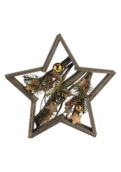 Best deal 👍 Northlight Brown Mixed Branches in Star Frame 🎄 Christmas Tabletop Decor 🔔