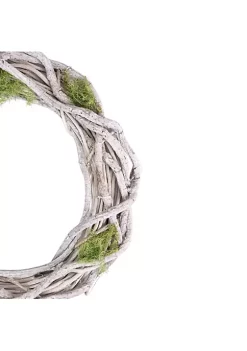 Cheap 🎉 Northlight Birch Twig with Green Moss Artificial Spring Wreath 12-Inch Unlit ⌛ -Outlet Northlight Store Belk 1151