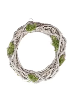 Cheap 🎉 Northlight Birch Twig with Green Moss Artificial Spring Wreath 12-Inch Unlit ⌛ -Outlet Northlight Store Belk 1152