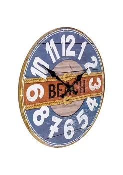 Wholesale ✨ Northlight 12" Battery Operated "Beach" Round Wall Clock ✔️ -Outlet Northlight Store Belk 117