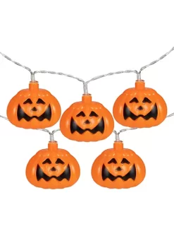 Outlet 🔔 Northlight 10-Count LED Jack-O-Lantern 🎃 Halloween Light Set 3' Warm White Lights ✔️ -Outlet Northlight Store Belk 1202