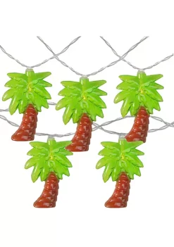 Hot Sale 😀 Northlight 10 Warm Clear LED Battery Operated Palm Tree 🌞 Summer String Lights - 4.5 ft Clear Wire 😀 -Outlet Northlight Store Belk 1217