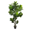 Buy 🌟 Northlight 6.25' Potted Two Tone Green Artificial Wide Fiddle Leaf Fig Tree 🎁