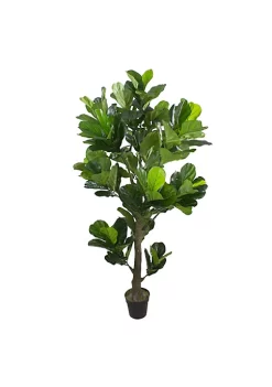 Buy 🌟 Northlight 6.25' Potted Two Tone Green Artificial Wide Fiddle Leaf Fig Tree 🎁