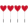 Cheapest 🥰 Northlight 4ct Red Heart Valentine's Day Pathway Marker Lawn Stakes Clear Lights 😀 -Outlet Northlight Store Belk 1260