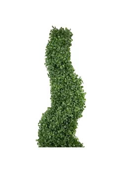 Hot Sale ✔️ Northlight 48" Two Tone Green Artificial Spiral Boxwood Topiary Potted Tree 🔥 -Outlet Northlight Store Belk 1269