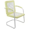 Best reviews of 💯 Northlight 35" Square Outdoor Retro Tulip Armchair Yellow and White 🔔 -Outlet Northlight Store Belk 1284