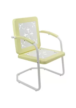 Best reviews of 💯 Northlight 35" Square Outdoor Retro Tulip Armchair Yellow and White 🔔