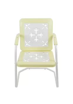 Best reviews of 💯 Northlight 35" Square Outdoor Retro Tulip Armchair Yellow and White 🔔 -Outlet Northlight Store Belk 1286