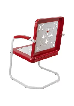 Best deal 🎁 Northlight 35" Square Outdoor Retro Tulip Armchair Red and White ❤️ -Outlet Northlight Store Belk 1292