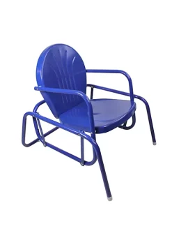 Hot Sale 😍 Northlight Outdoor Retro Metal Tulip Glider Patio Chair Blue 👍 -Outlet Northlight Store Belk 1296