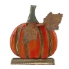 Brand new 😉 Northlight 8" Orange Carved Wood Fall Harvest Pumpkin Decoration 👏 -Outlet Northlight Store Belk 132