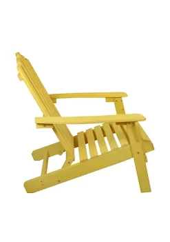 Wholesale 😀 Northlight 36" Yellow Classic Folding Wooden Adirondack Chair 😉 -Outlet Northlight Store Belk 1322