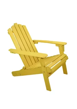 Wholesale 😀 Northlight 36" Yellow Classic Folding Wooden Adirondack Chair 😉 -Outlet Northlight Store Belk 1323