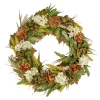 New 😉 Northlight White and Orange Hydrangea Artificial Fall Harvest Twig Wreath 28-Inch Unlit 😉 -Outlet Northlight Store Belk 1324