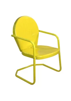 Discount 🧨 Northlight 34-Inch Outdoor Retro Tulip Armchair Yellow 🛒