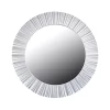 Budget 🌟 Northlight 20" Silver Contemporary Fluted Round Mirror Wall Decor ⌛ -Outlet Northlight Store Belk 137