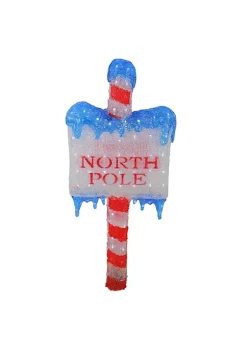 Flash Sale ⭐ Northlight 33" LED Lighted Commercial Grade Acrylic "North Pole" 🔔 Christmas Sign Display Decoration 🌟