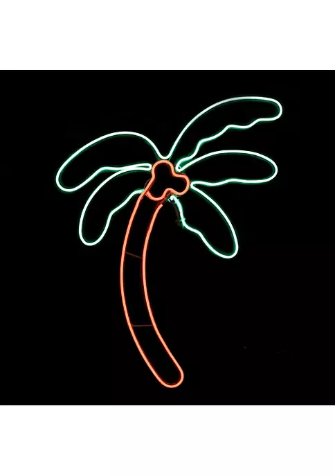 Coupon ๐ Northlight 24.5" Orange and Green LED Lighted Coconut Palm Tree Window Silhouette Decoration ๐ 4 Coupon ๐ Northlight 24.5" Orange and Green LED Lighted Coconut Palm Tree Window Silhouette Decoration ๐ - Image 2