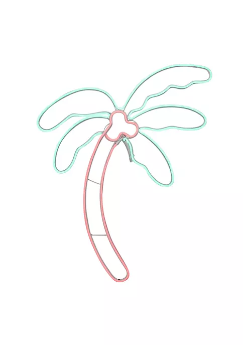 Coupon ๐ Northlight 24.5" Orange and Green LED Lighted Coconut Palm Tree Window Silhouette Decoration ๐ 6 Coupon ๐ Northlight 24.5" Orange and Green LED Lighted Coconut Palm Tree Window Silhouette Decoration ๐ - Image 4