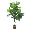 Best deal ⌛ Northlight 4' Potted Two Tone Green Artificial Wide Fiddle Leaf Fig Tree ⭐ -Outlet Northlight Store Belk 1421