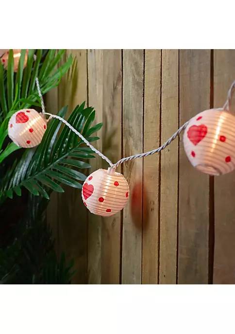 Flash Sale โญ Northlight 10-Count White and Red Heart Paper Lantern Valentine's Day Lights 8.5ft White Wire ๐ฏ 4 Flash Sale โญ Northlight 10-Count White and Red Heart Paper Lantern Valentine's Day Lights 8.5ft White Wire ๐ฏ - Image 2