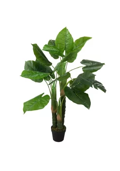 Cheapest 🌟 Northlight 47" Potted Two Tone Green Wide Taro Leaf Artificial Floor Plant 👏