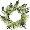 Coupon 🎁 Northlight Mixed Leaves Twig Artificial Wreath Green 12-Inch 🌟