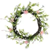 Brand new 💯 Northlight Daisy Twig Artificial Floral Wreath Green and Pink 15-Inch ✔️ -Outlet Northlight Store Belk 1471