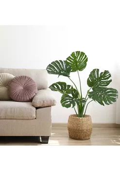 Flash Sale 🔥 Northlight 35" Potted Green Wide Leaf Monstera Artificial Floor Plant 🎁 -Outlet Northlight Store Belk 1499