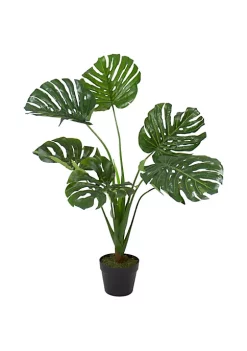 Flash Sale 🔥 Northlight 35" Potted Green Wide Leaf Monstera Artificial Floor Plant 🎁 -Outlet Northlight Store Belk 1501