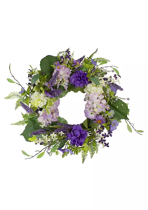 Best deal ๐ Northlight Hydrangea and Foliage Spring Floral Twig Wreath Purple 26" ๐ 3 Best deal ๐ Northlight Hydrangea and Foliage Spring Floral Twig Wreath Purple 26" ๐